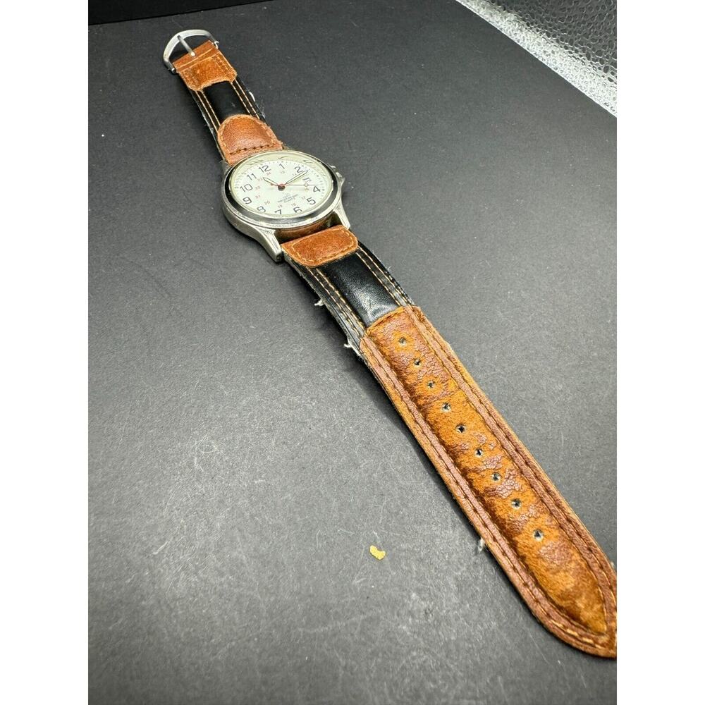 Vintage Men's Silver Tone Puritan 24 Hours Military PUR60562W Date Watch WR 100F - Picture 3 of 8